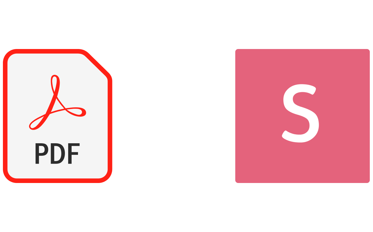 PDF document icon and Slides logos